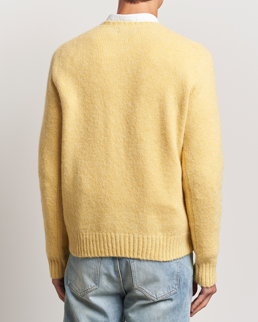 Vintage Cable Knit Alpaca Wool Crewneck Sweater outlet Yellow Mens Large