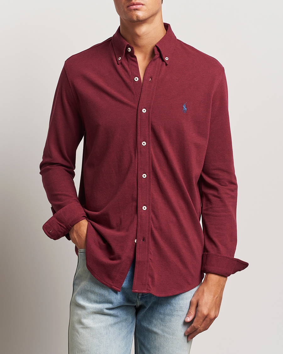 Men |  | Polo Ralph Lauren | Featherweight Mesh Shirt Vintage Port Heather