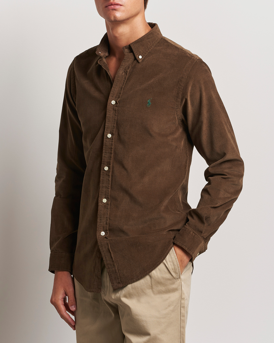 Men |  | Polo Ralph Lauren | Slim Fit Corduroy Shirt Chocolate Mousse