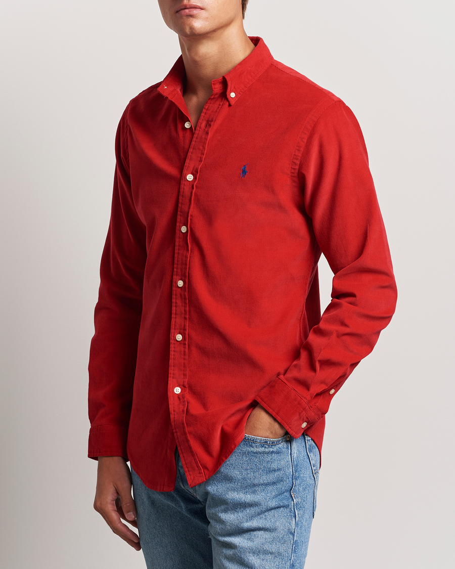 Men |  | Polo Ralph Lauren | Slim Fit Corduroy Shirt Martin Red