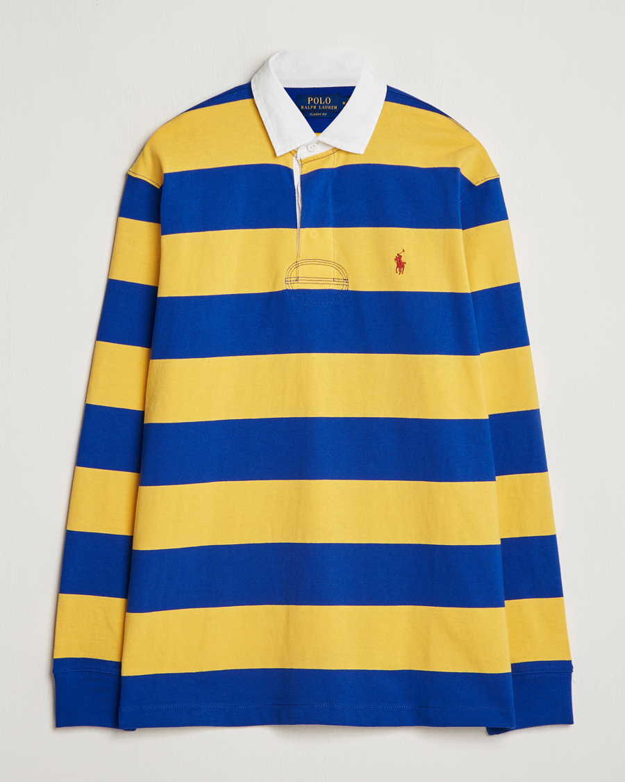 Polo Ralph Lauren Jersey Striped Rugger Yellow/Classic Azure at CareOfCarl.