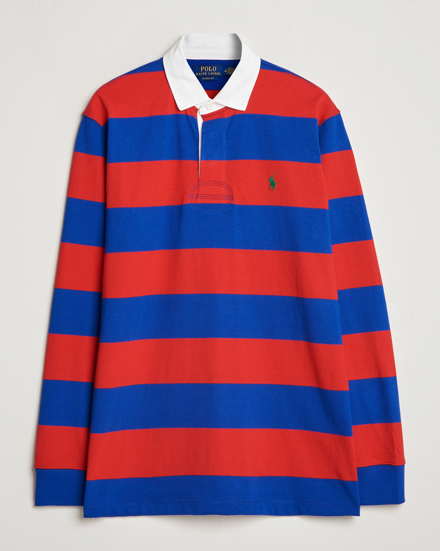 Polo Ralph Lauren Jersey Striped Rugger Red/Classic Azure at CareOfCarl.com