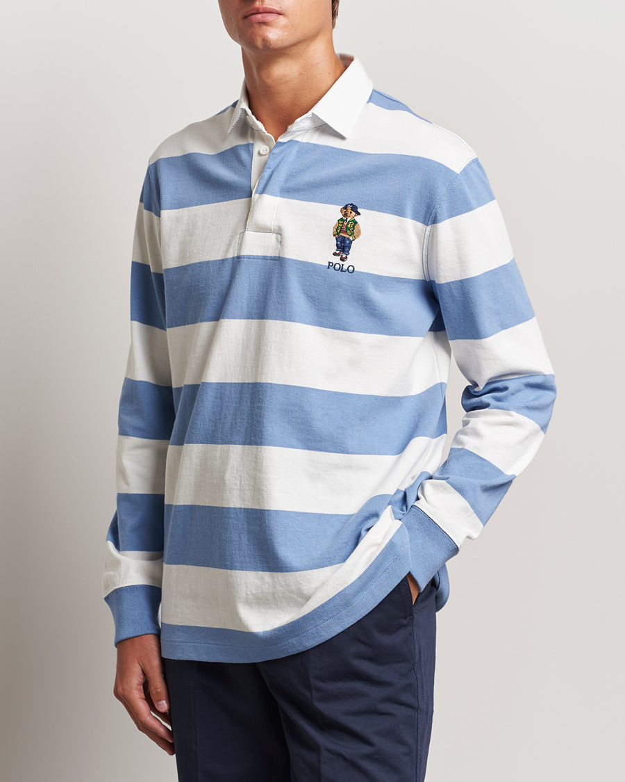 Men |  | Polo Ralph Lauren | Striped Rugby Varsity Bear Campus  Blue/White