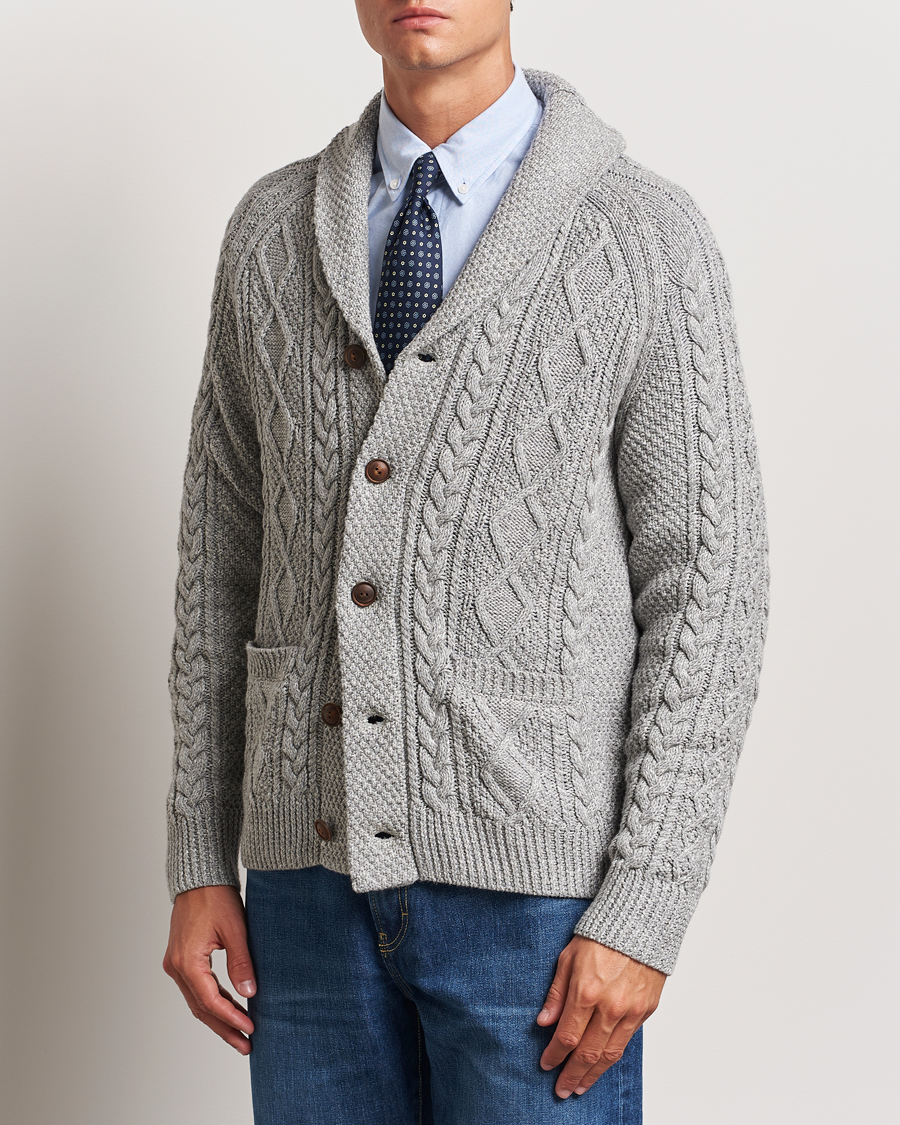 Men |  | Polo Ralph Lauren | Cotton Shawl Cardigan Grey Combo