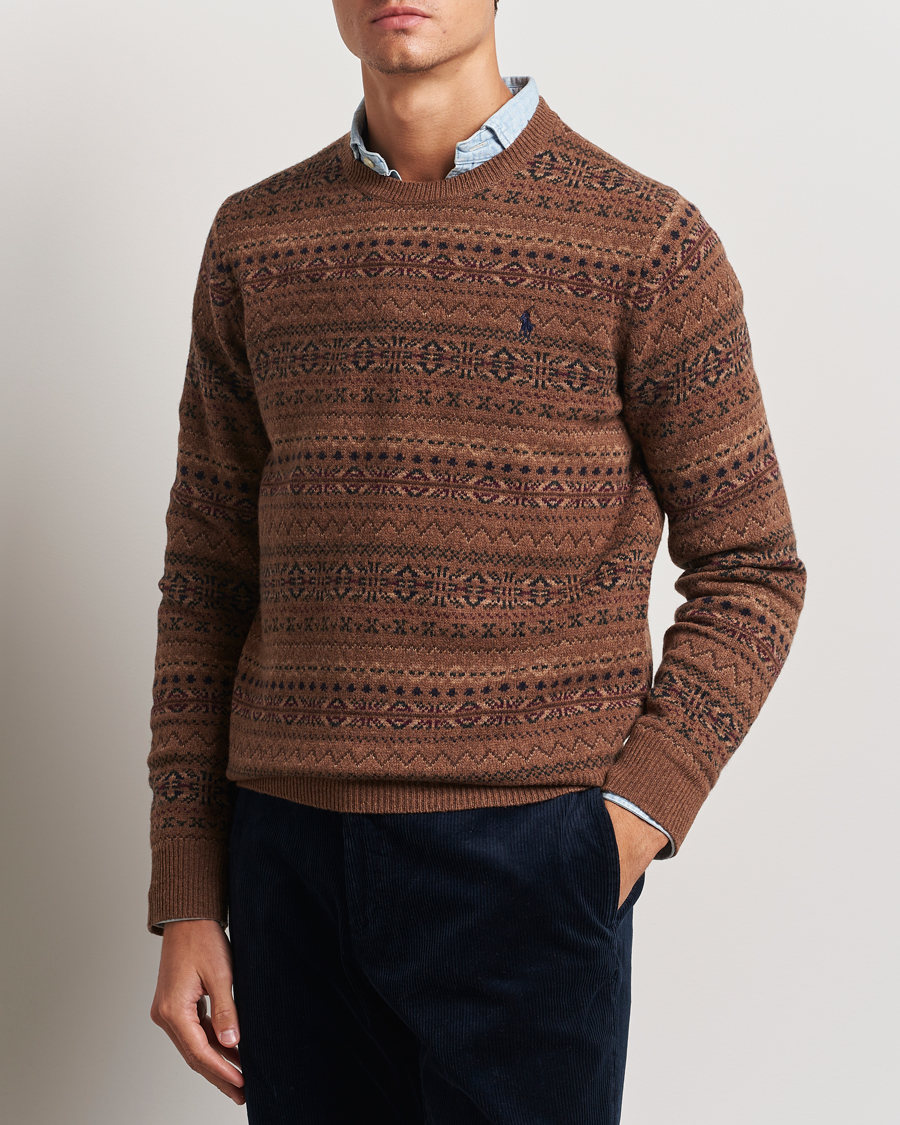 Men |  | Polo Ralph Lauren | Wool Fairisle Sweater Camel Combo