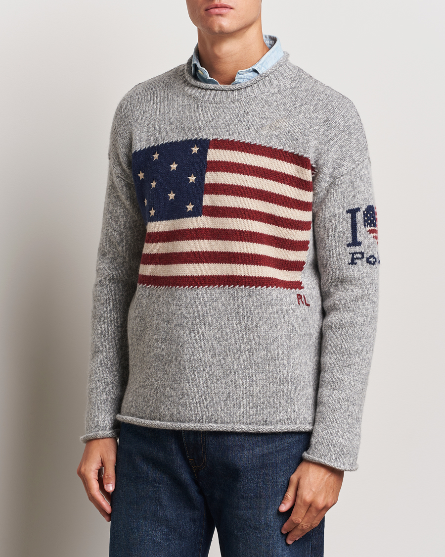 Men |  | Polo Ralph Lauren | Wool Flag Sweater Grey Combo