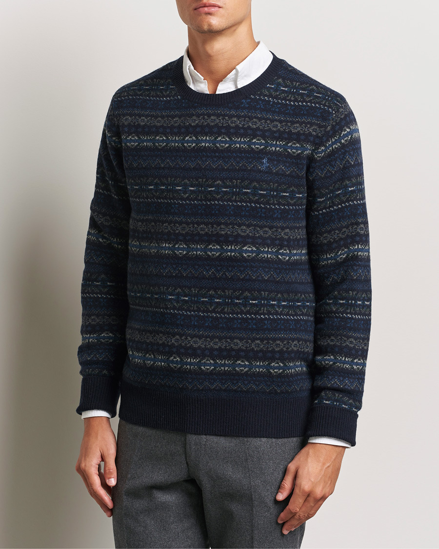 Men |  | Polo Ralph Lauren | Wool Fairisle Sweater Navy Combo