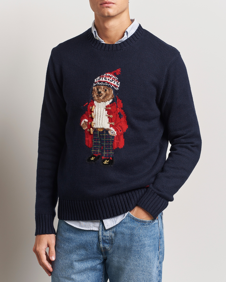 Men |  | Polo Ralph Lauren | Holiday Bear Sweater RL Navy