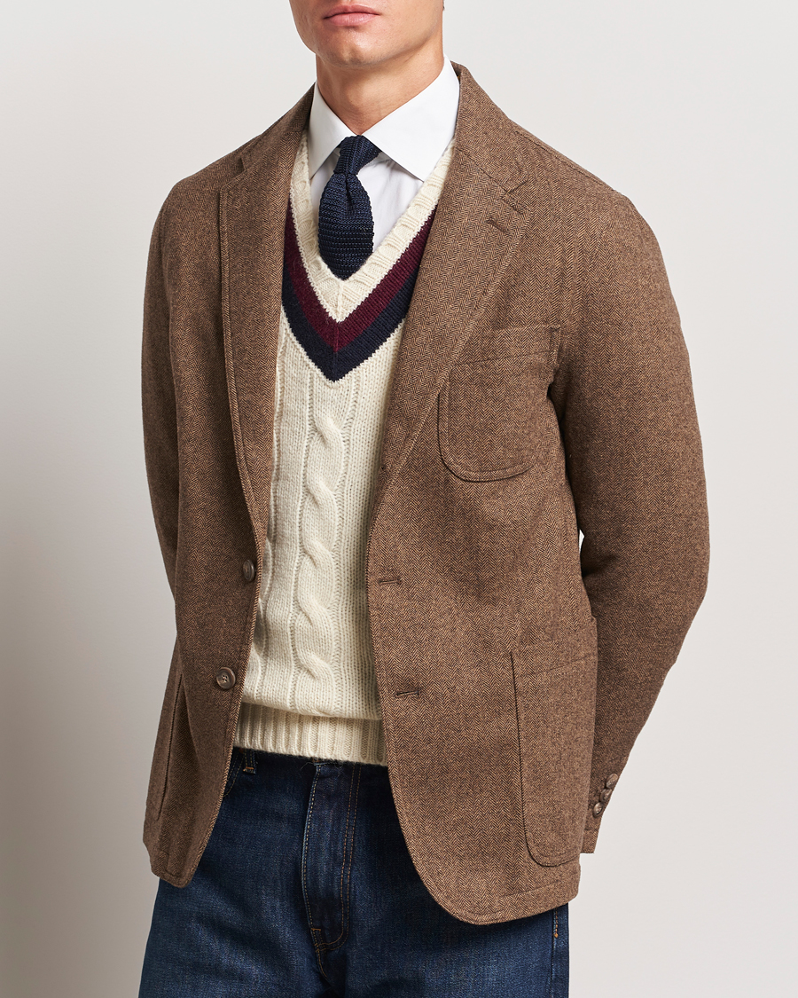 Men |  | Polo Ralph Lauren | Classic Herringbone Sportcoat Brown/Tan