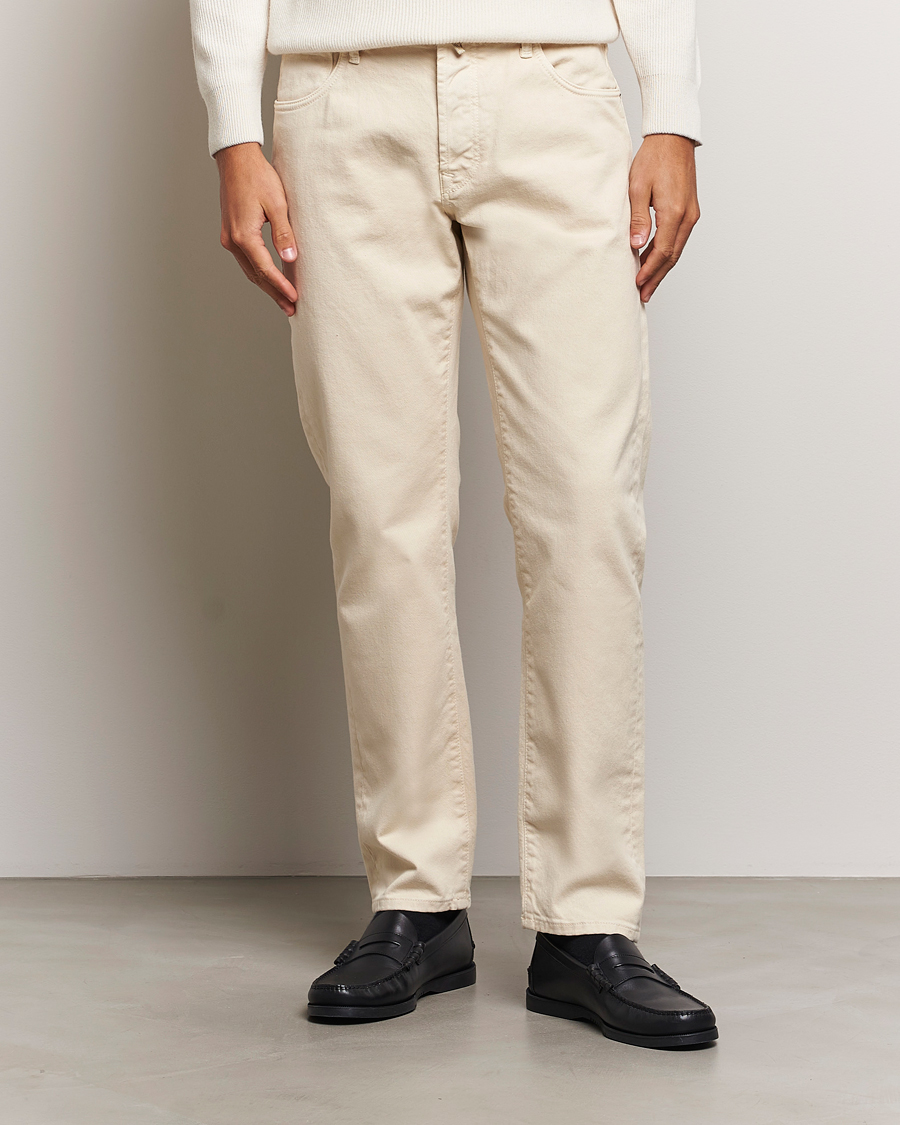 Men |  | Incotex | 5-Pocket Bull Denim Pants Off White