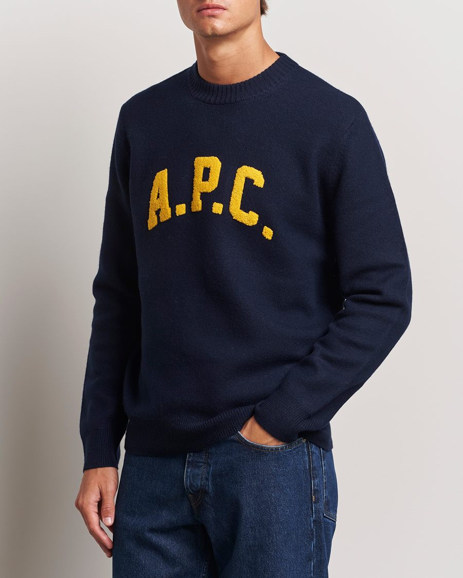 Men |  | A.P.C. | Joshua Wool Sweater Dark Navy