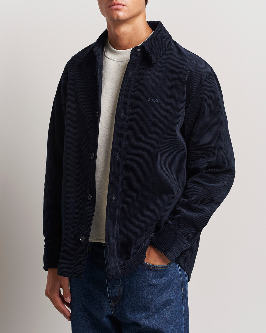 Men |  | A.P.C. | Bobby Corduroy Overshirt Dark Navy