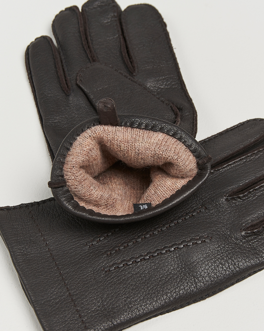 Men |  | Amanda Christensen | Lined Deerskin Gloves Brown