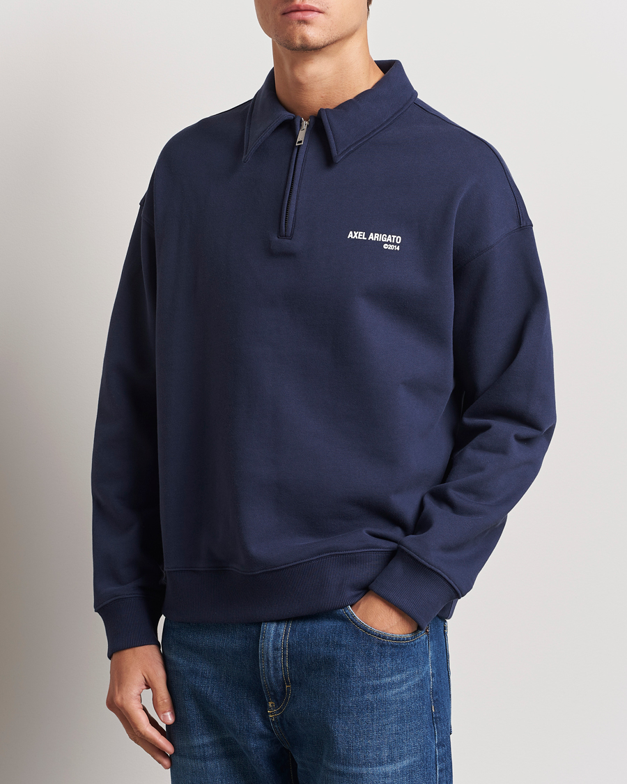 Men |  | Axel Arigato | Remi Half Zip Sweater Navy