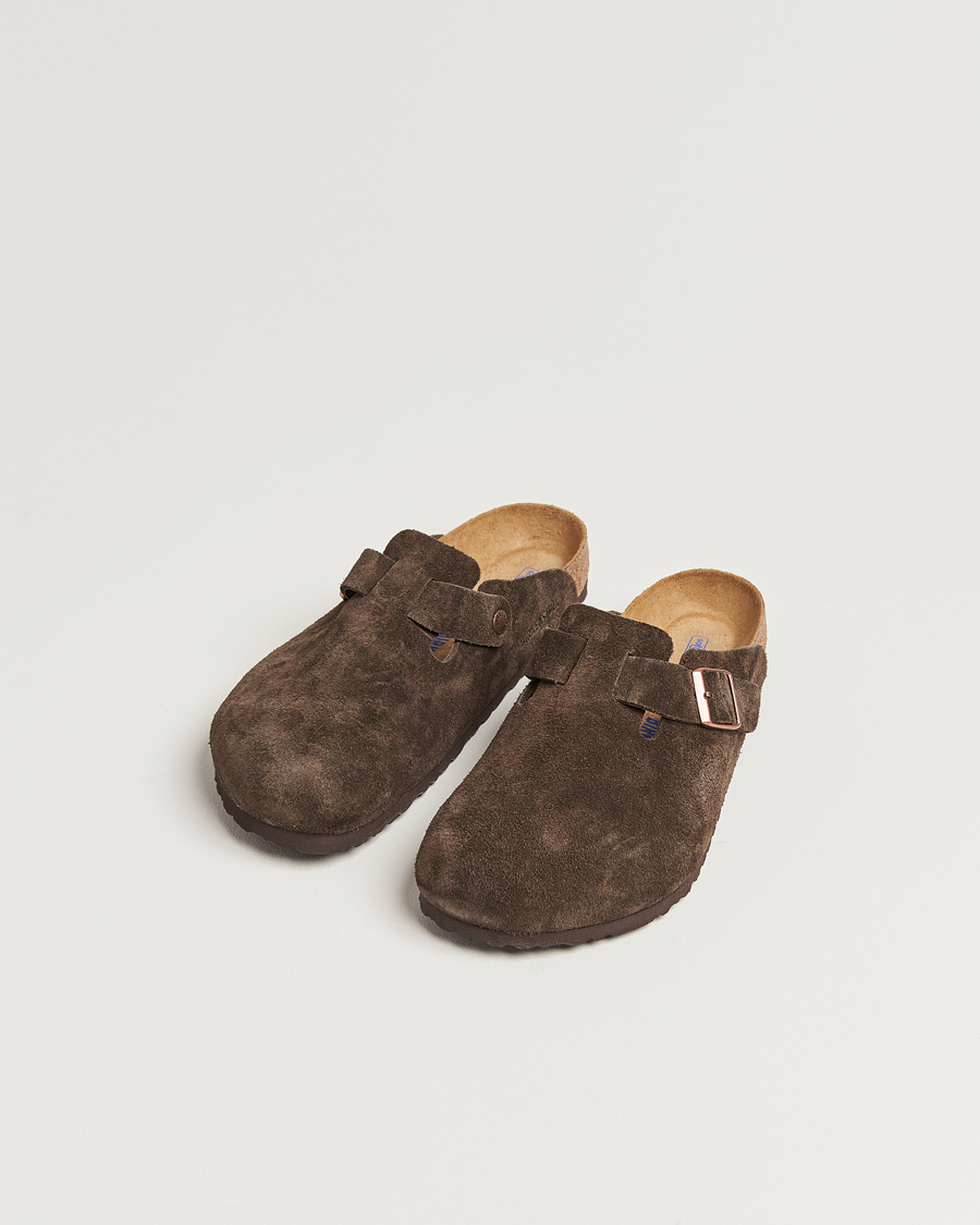 Men | Sandals & Slides | BIRKENSTOCK | Boston Soft Footbed Mocca Suede