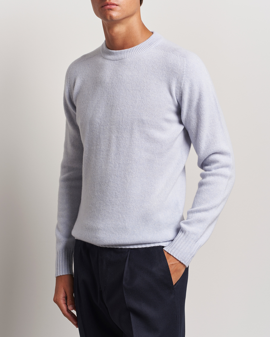 Men | Italian Department | Altea | Wool/Cashmere Crew Neck Pullover Light Blue