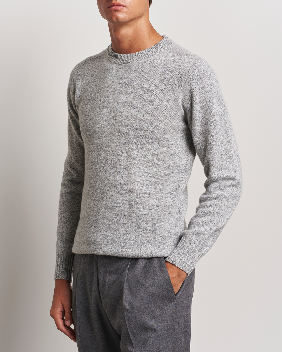 Men |  | Altea | Wool/Cashmere Crew Neck Pullover Grey Melange
