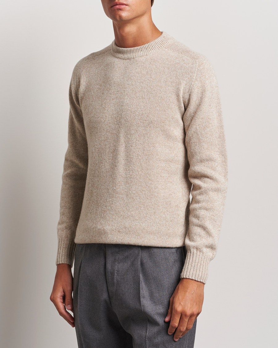 Men |  | Altea | Wool/Cashmere Crew Neck Pullover Beige Melange