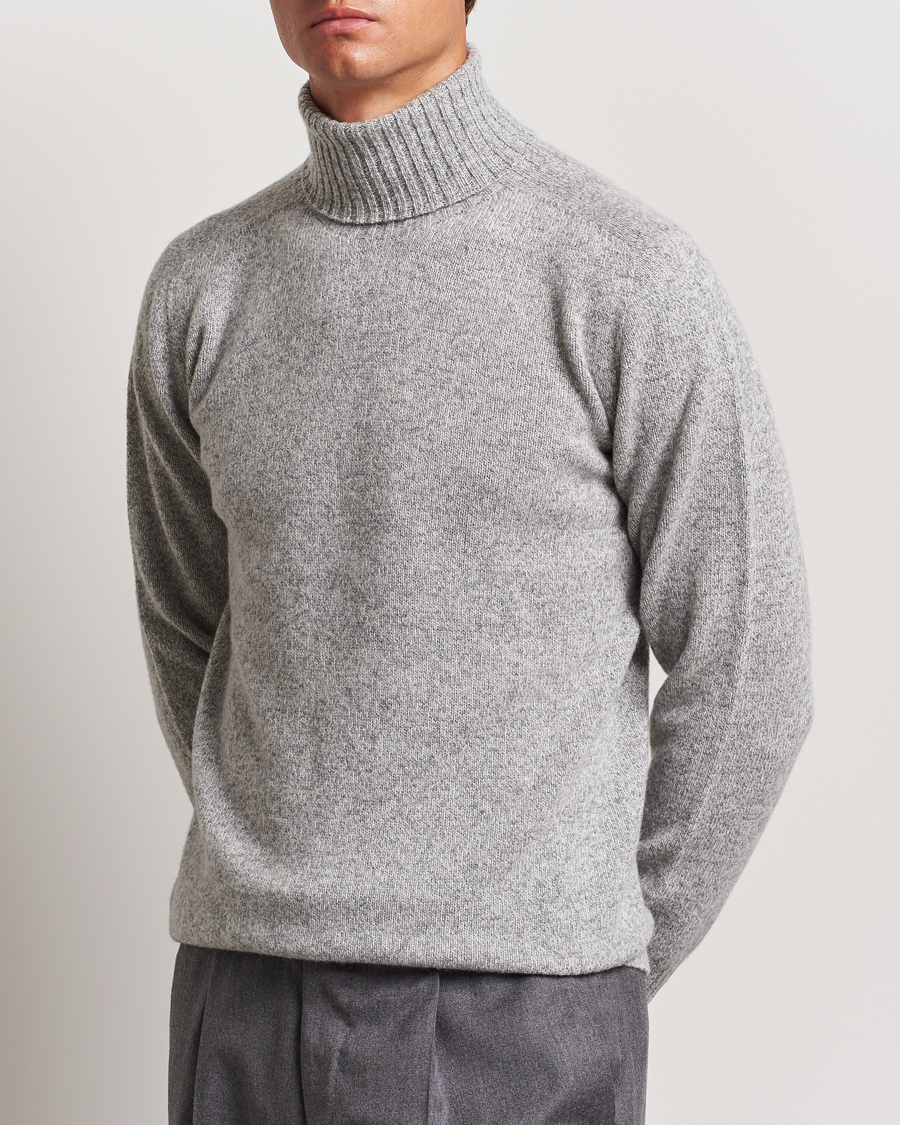 Men | Italian Department | Altea | Wool/Cashmere Rollneck Grey Melange