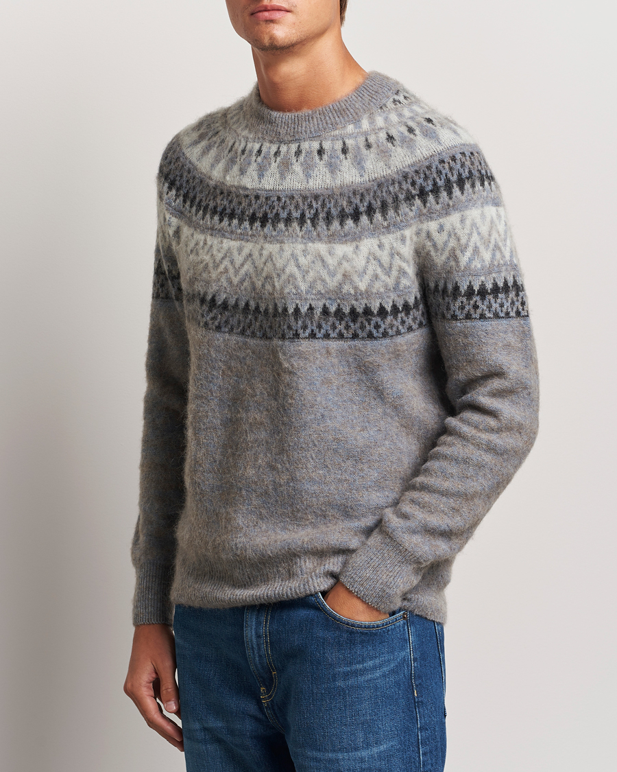 Men |  | Altea | Wool/Cashmere Norwegian Sweater Grey