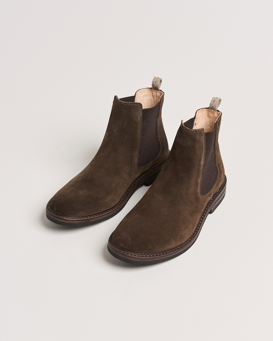 Men |  | Astorflex | Bitflex Dainite Chelsea Boot Dark Brown Suede