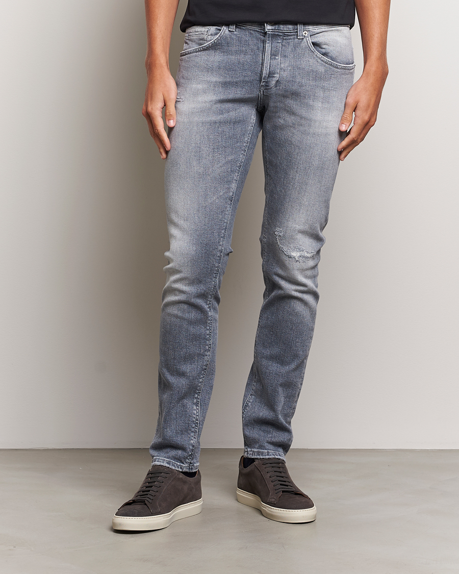 Men |  | Dondup | George Light Distressed Jeans Light Grey