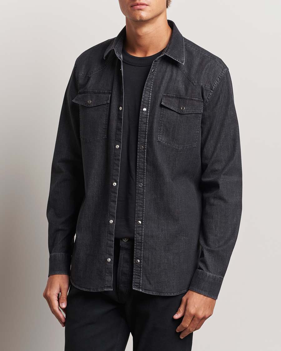 Men |  | Dondup | Slim Fit Denim Shirt Washed Black