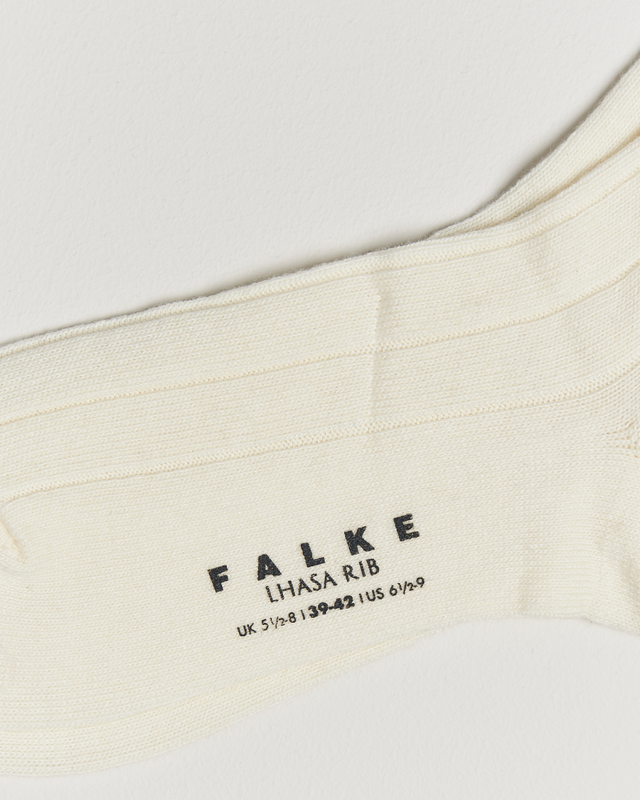 Men |  | Falke | Lhasa Cashmere Socks Off White