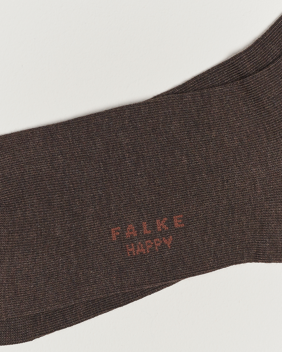 Men |  | Falke | Happy 2-Pack Cotton Socks Dark Brown