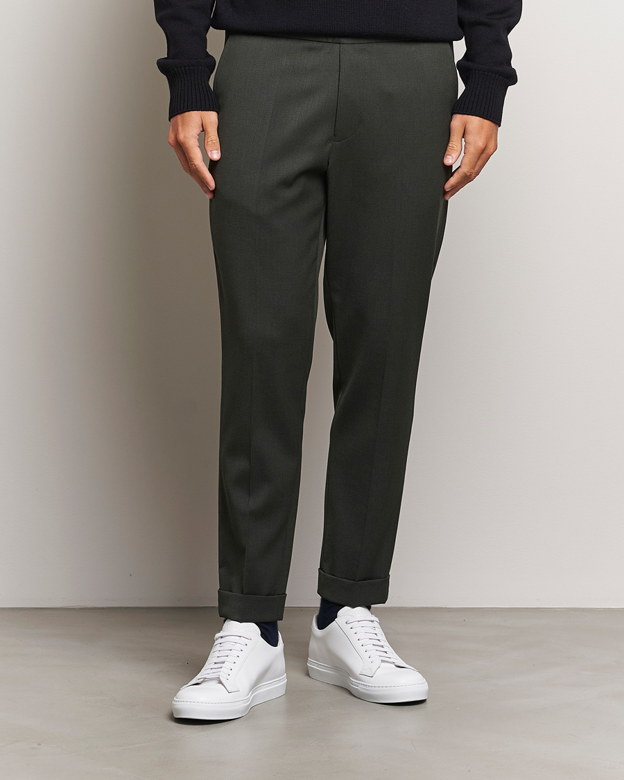 Men |  | Filippa K | Terry Wool Trousers Green Melange