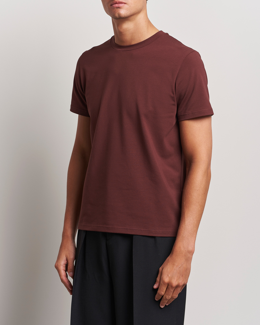 Men |  | Filippa K | Soft Lycra T-Shirt Mahogany Brown
