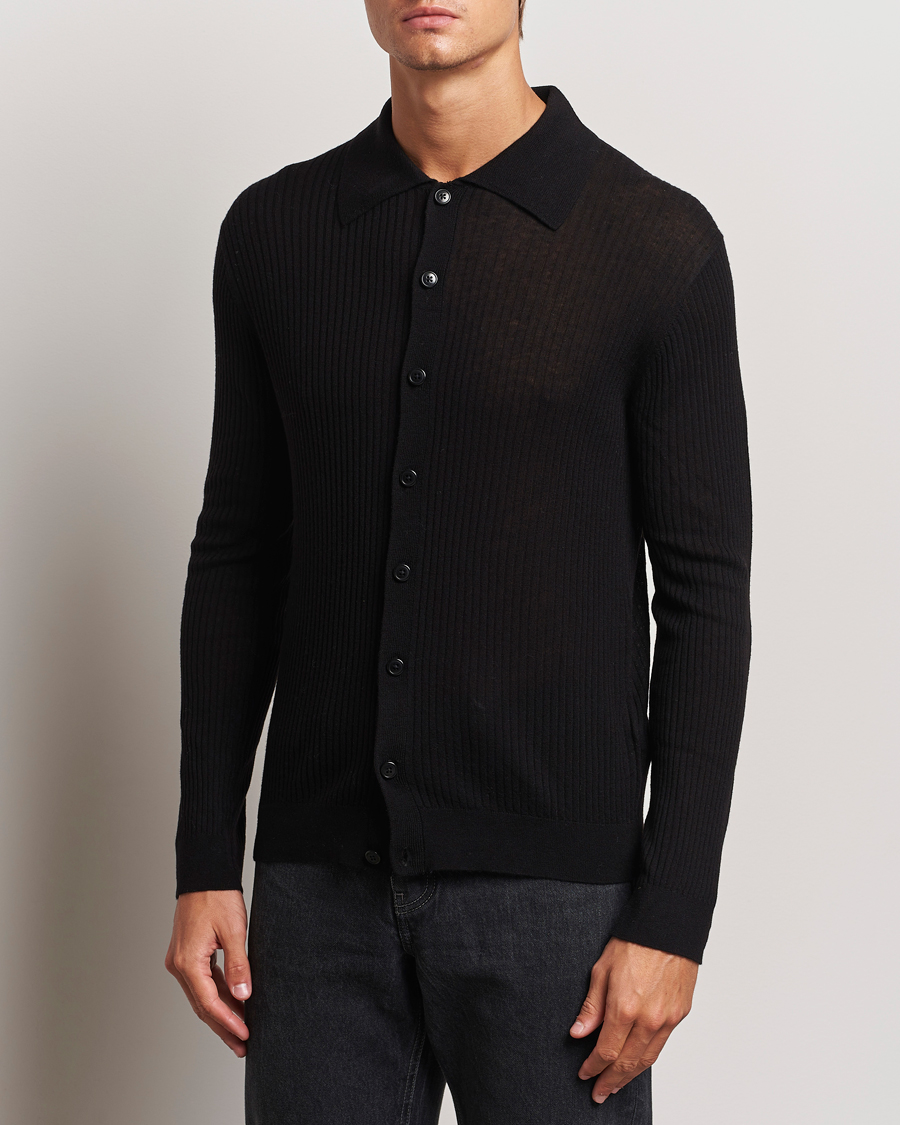 Men |  | Filippa K | Light Knitted Cardigan Black