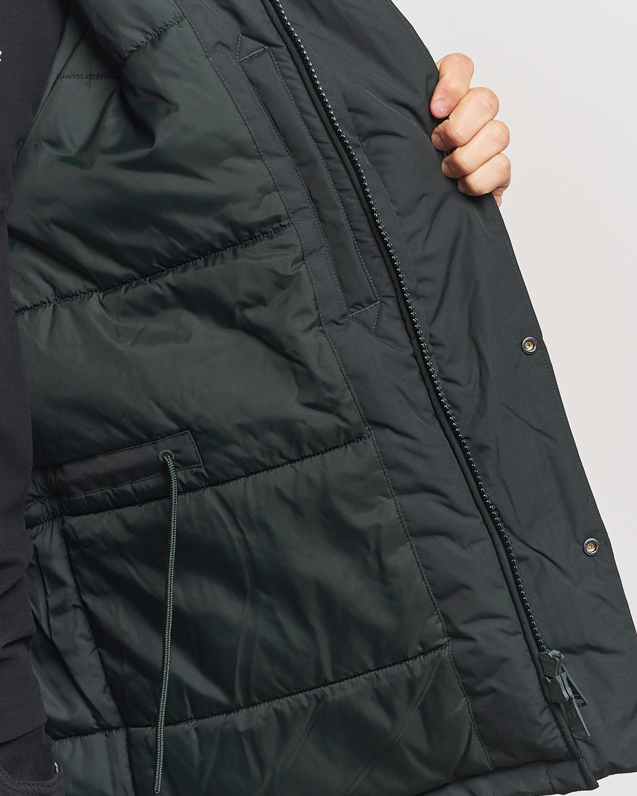 Fred Perry Padded Zip Through Parka Night Green at CareOfCarl.com