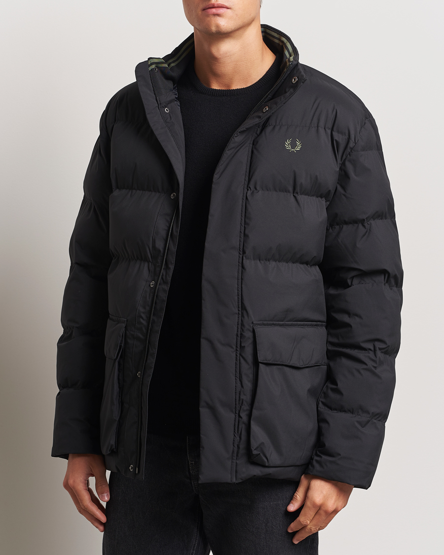 Men |  | Fred Perry | Padded Pocket Down Jacket Black