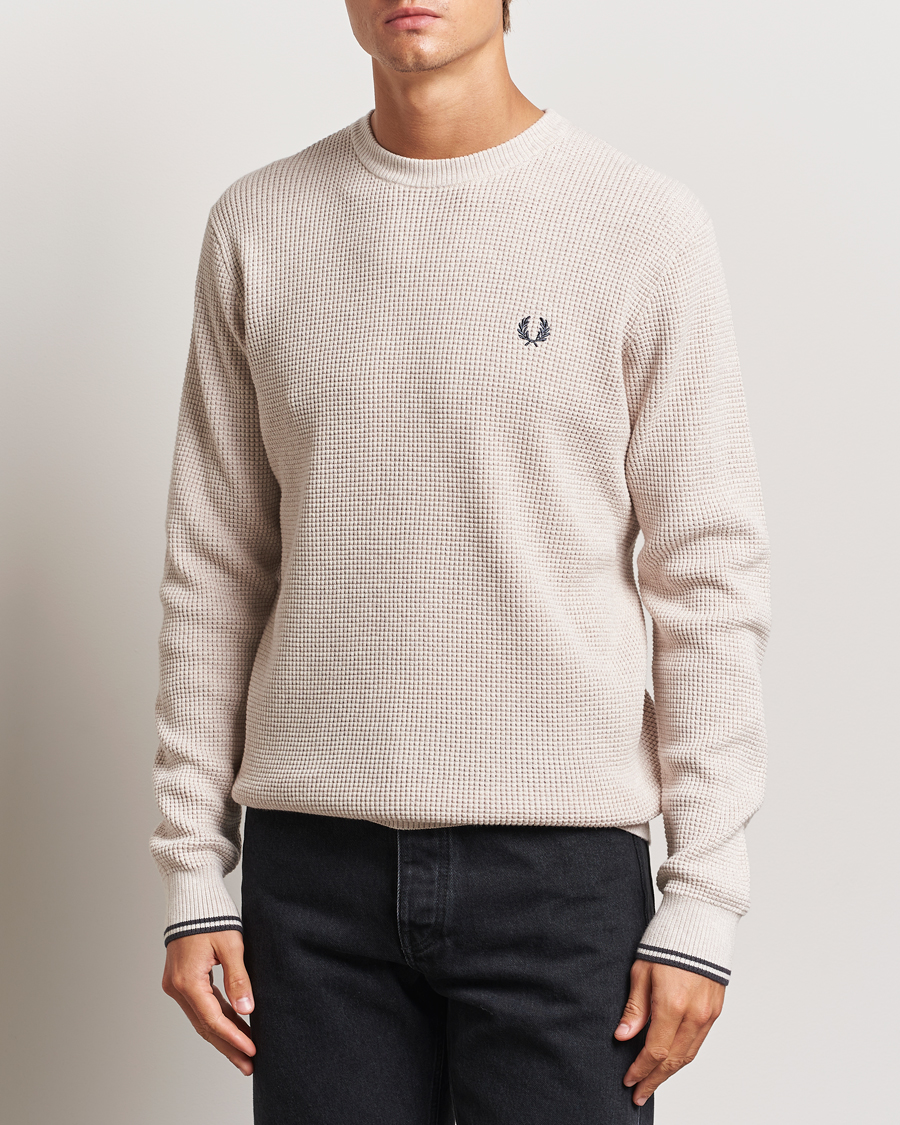 Men |  | Fred Perry | Waffle Stitch Jumper Porriged Marl