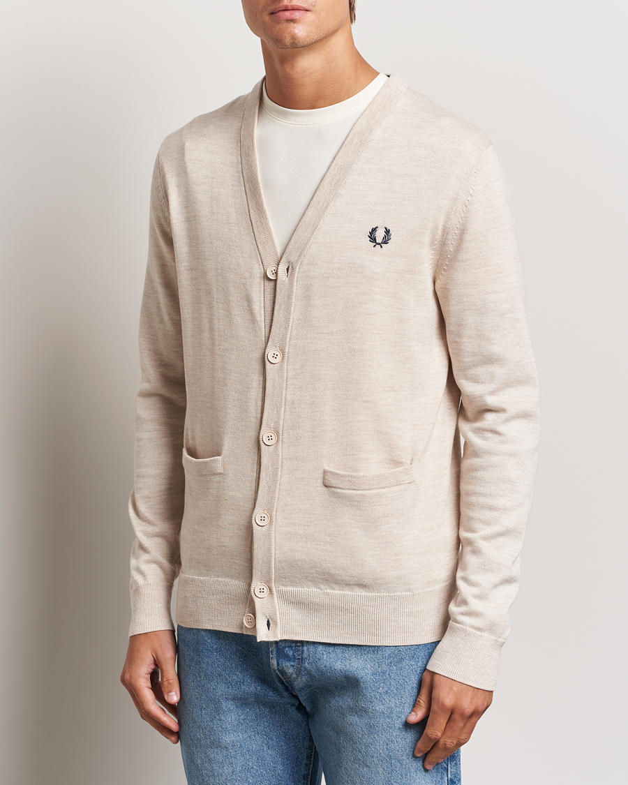 Men |  | Fred Perry | Knitted Cardigan Porriged Marl