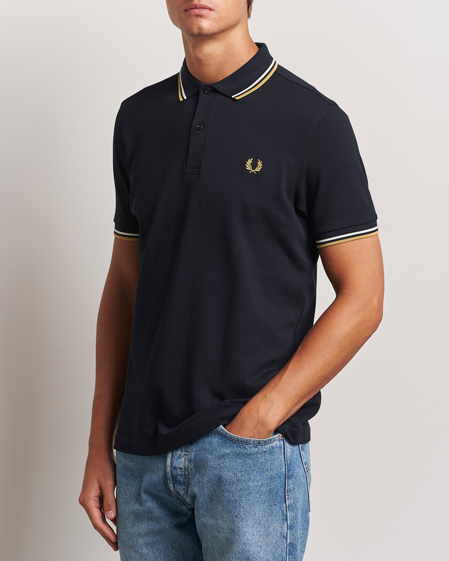 Men | Short Sleeve Polo Shirts | Fred Perry | Twin Tipped Shirt Navy