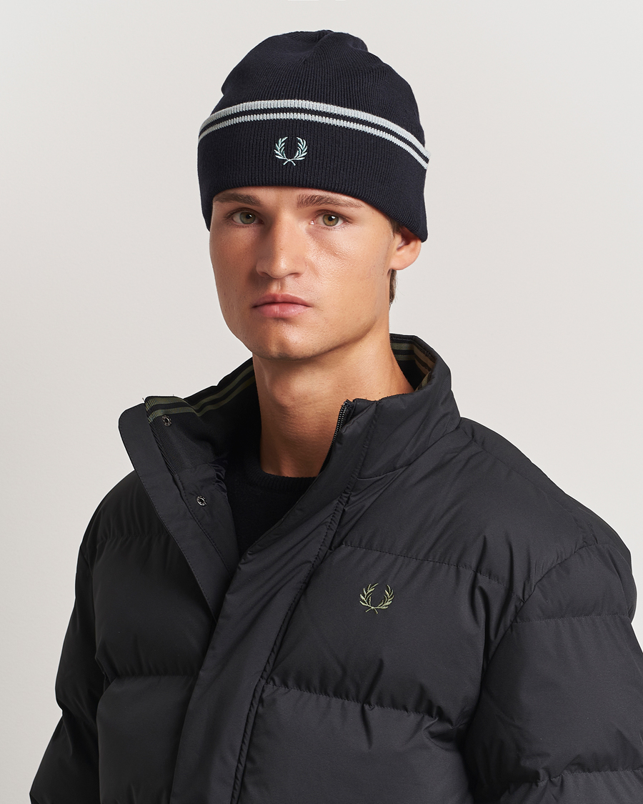 Men |  | Fred Perry | Twin Tipped Merino Beanie Navy