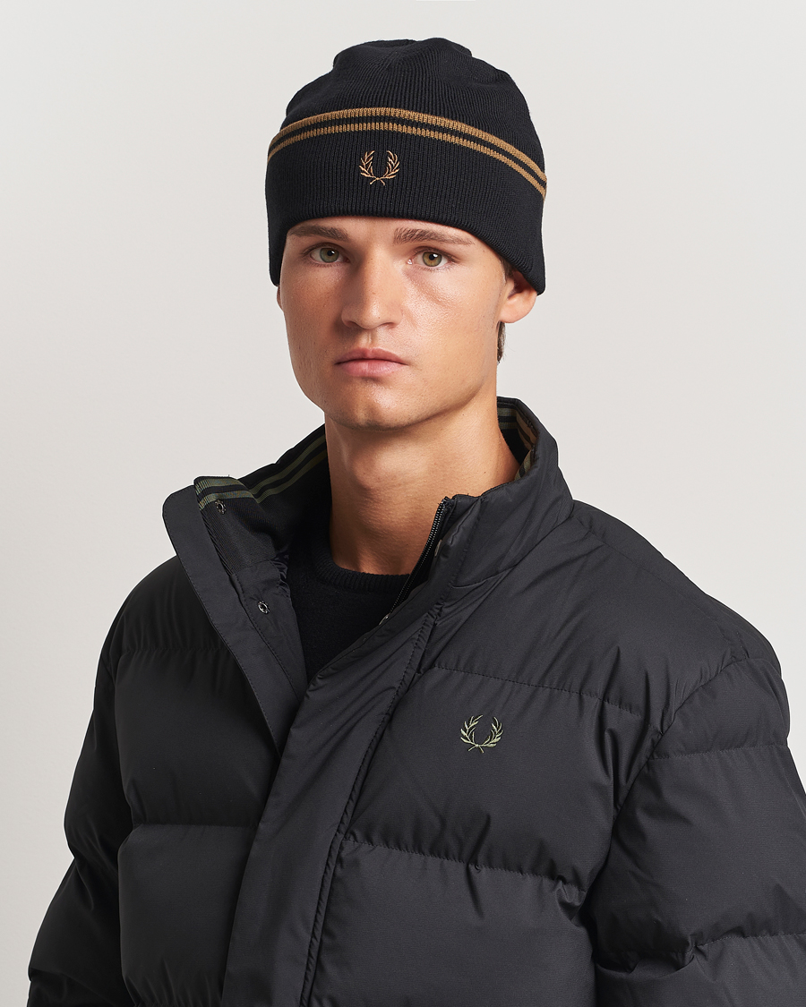 Men |  | Fred Perry | Twin Tipped Merino Beanie Black