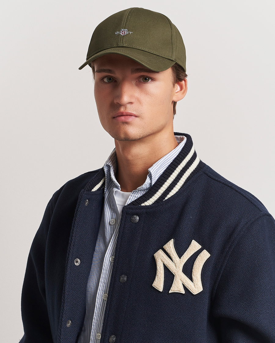 Men | GANT | GANT | High Cotton Twill Cap Juniper Green