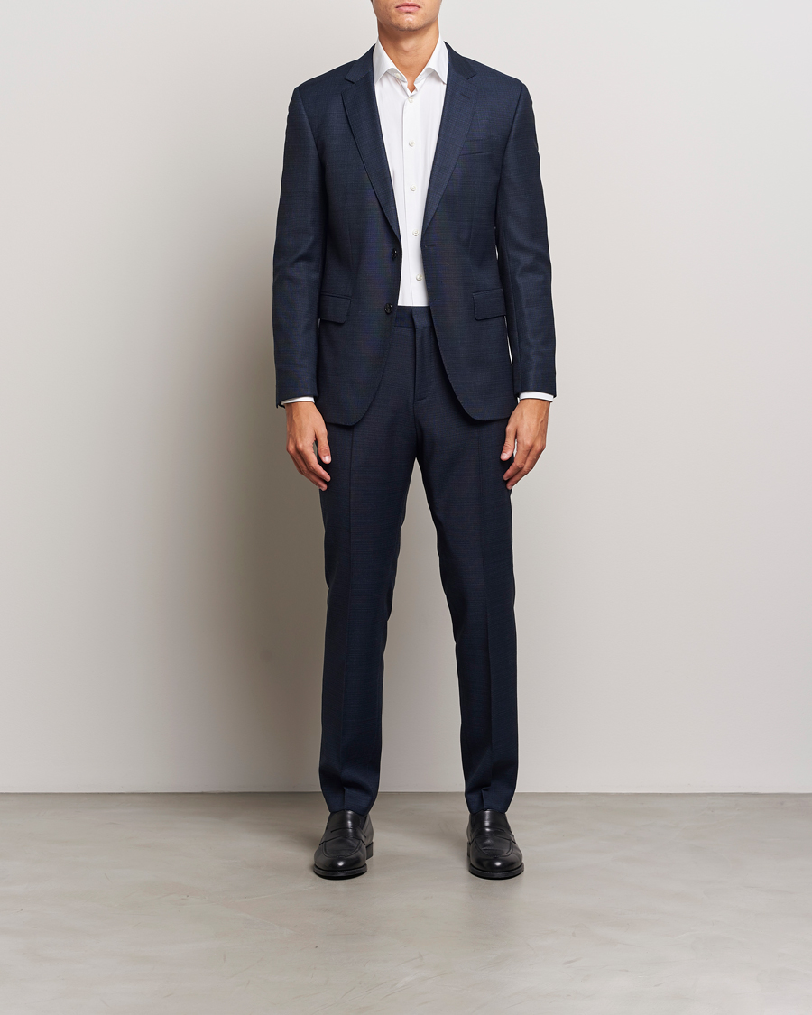 Men | Business & Beyond - Formal | BOSS BLACK | Huge Wool Suit Open Blue