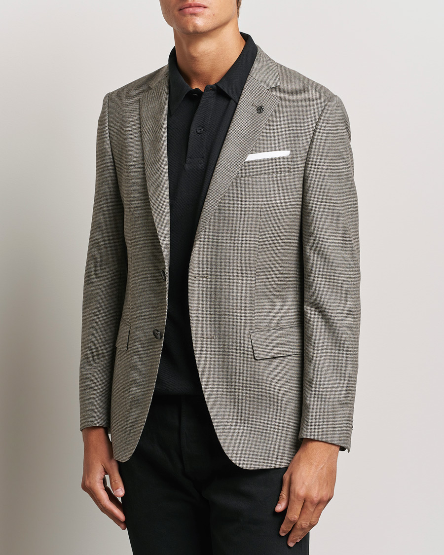 Men | Wool Blazers | BOSS BLACK | Hutson Wool Dogtooth Blazer Open White