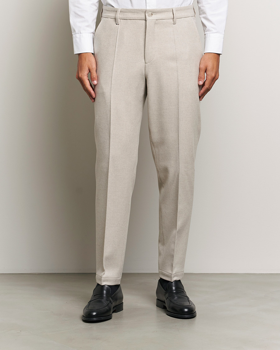 Men |  | BOSS BLACK | Perin Wool Trousers Open White