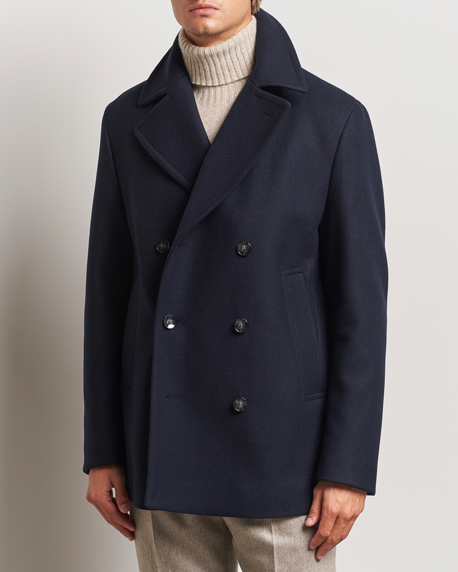 Men | Business & Beyond - Formal | BOSS BLACK | Clay Wool Peacoat Dark Blue