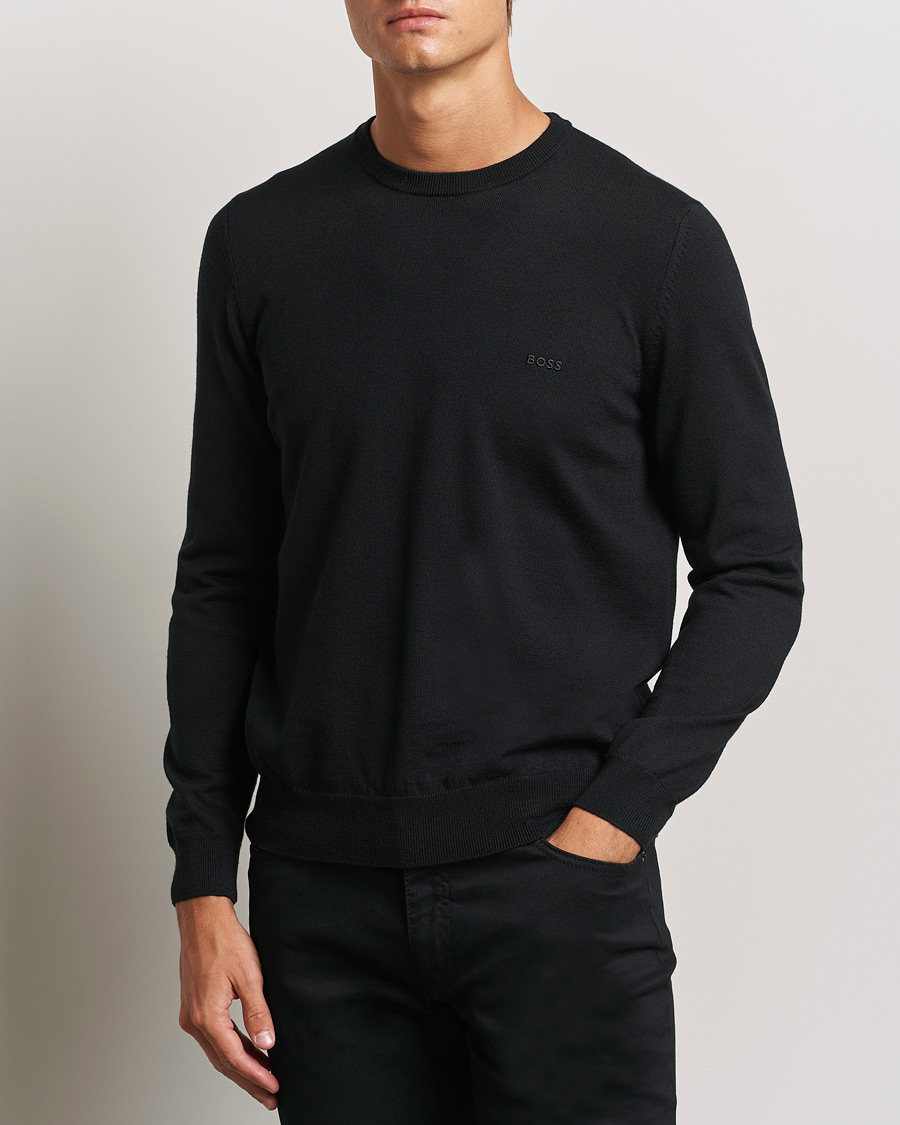 Men |  | BOSS BLACK | Botto Merino Knitted Pullover Black