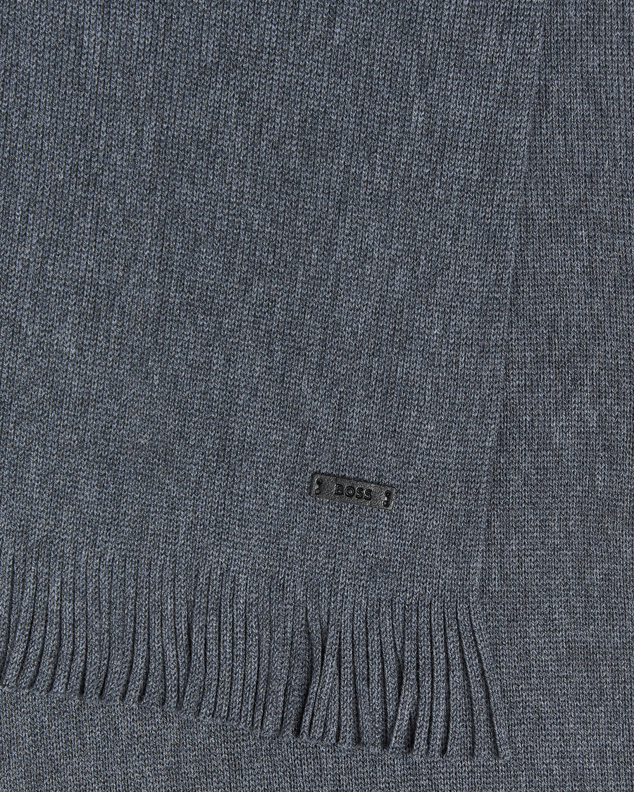 Men |  | BOSS BLACK | Albas Wool Scarf Medium Grey