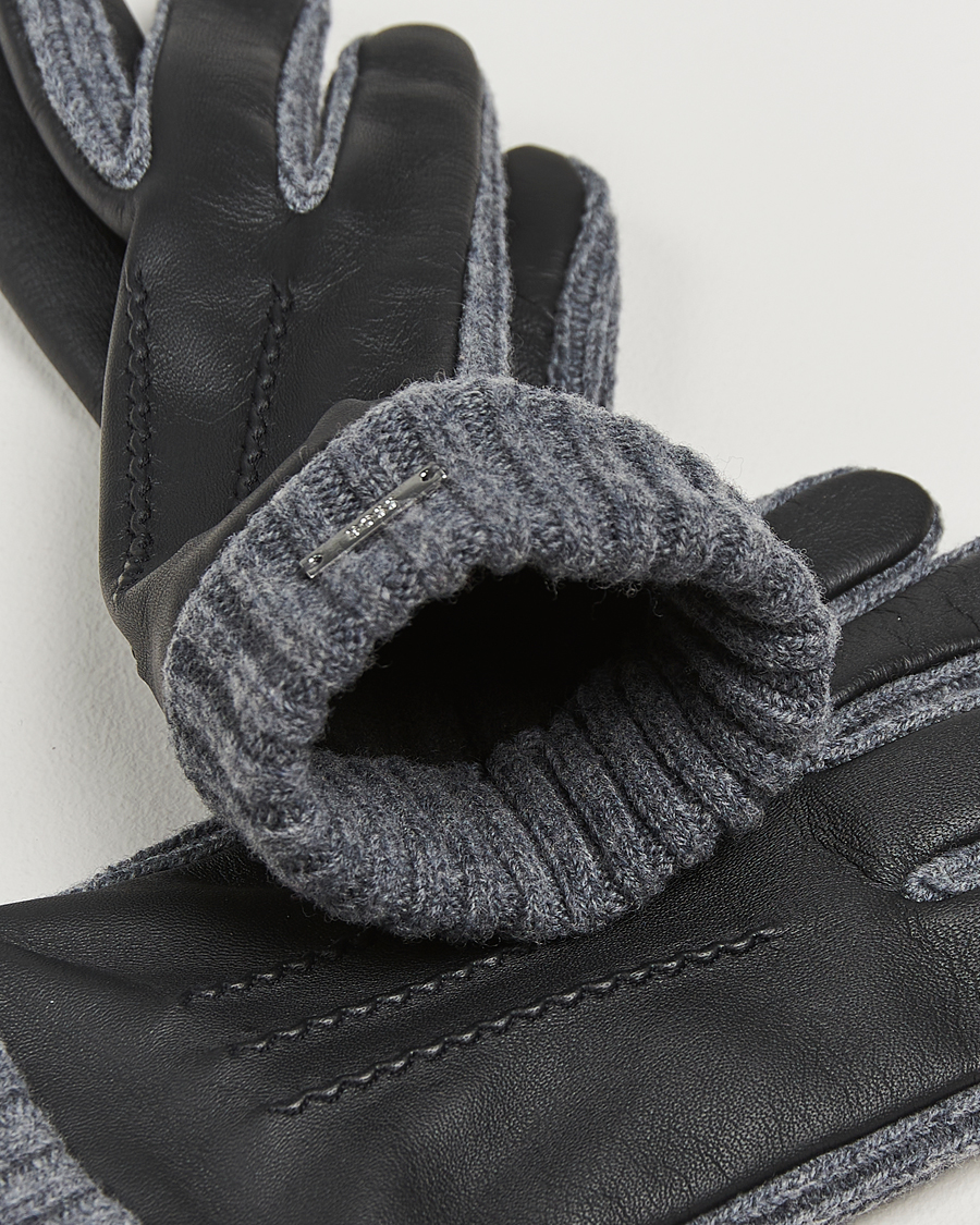 Men |  | BOSS BLACK | Hyden Leather Gloves Black