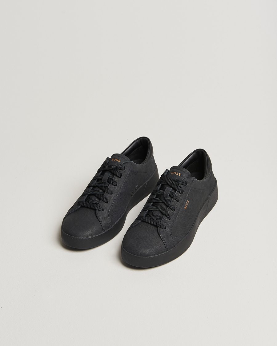 Men |  | BOSS BLACK | Belwar Leather Sneaker Black