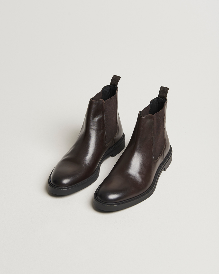 Men | Winter shoes | BOSS BLACK | Calev Leather Chelsea Boot Dark Brown