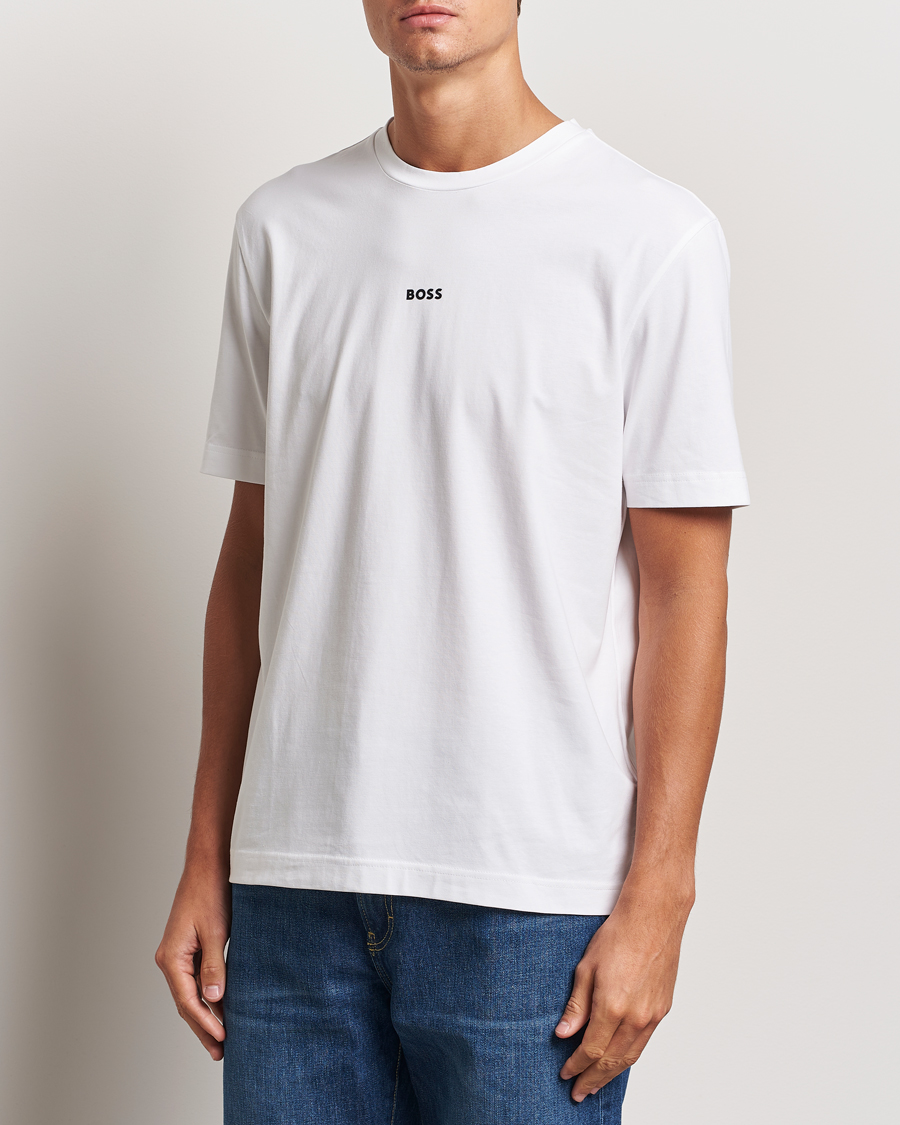 Men |  | BOSS ORANGE | Tchup Logo Crew Neck T-Shirt White